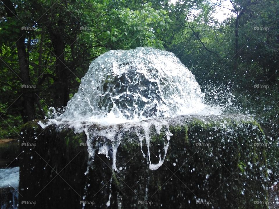 cold clean spring water