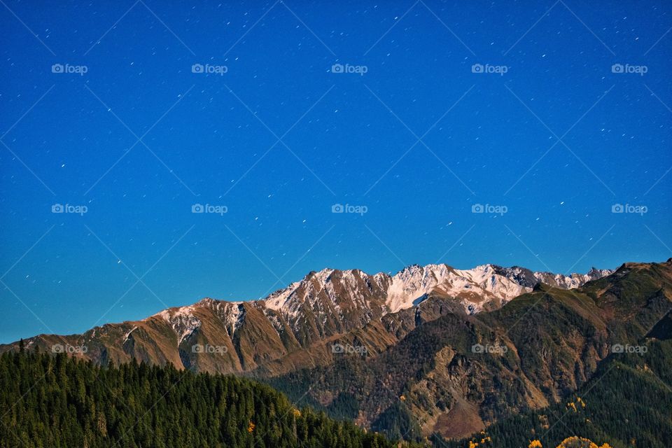 Beautiful mountain scape in Morning at Georgia countryside