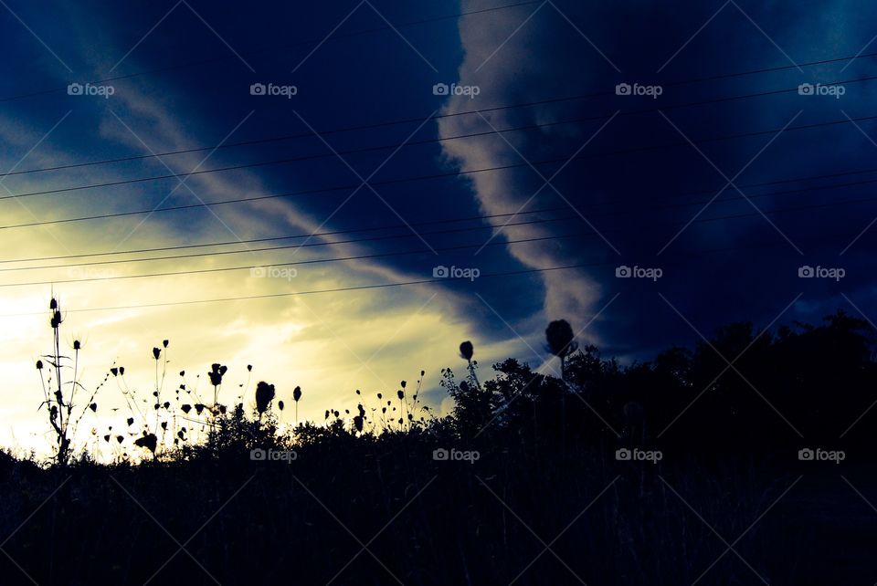 Stormy summer night.