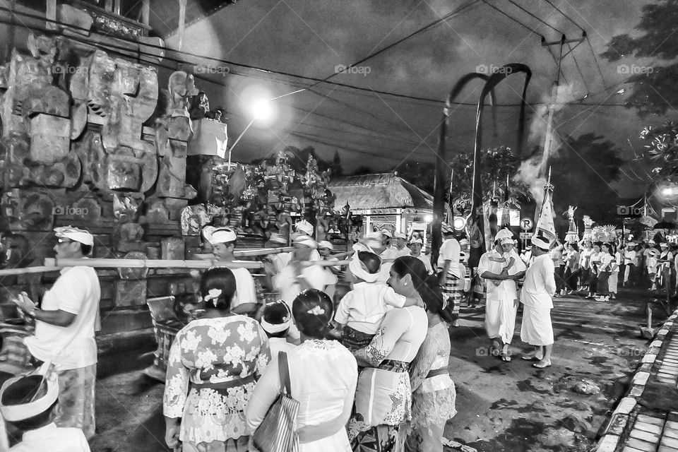 one of the traditional ceremonial traditions somewhere in Bali, Indonesia