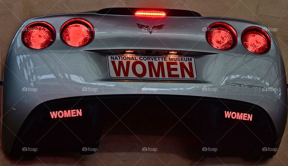 Corvette women. Sign in corvette museum