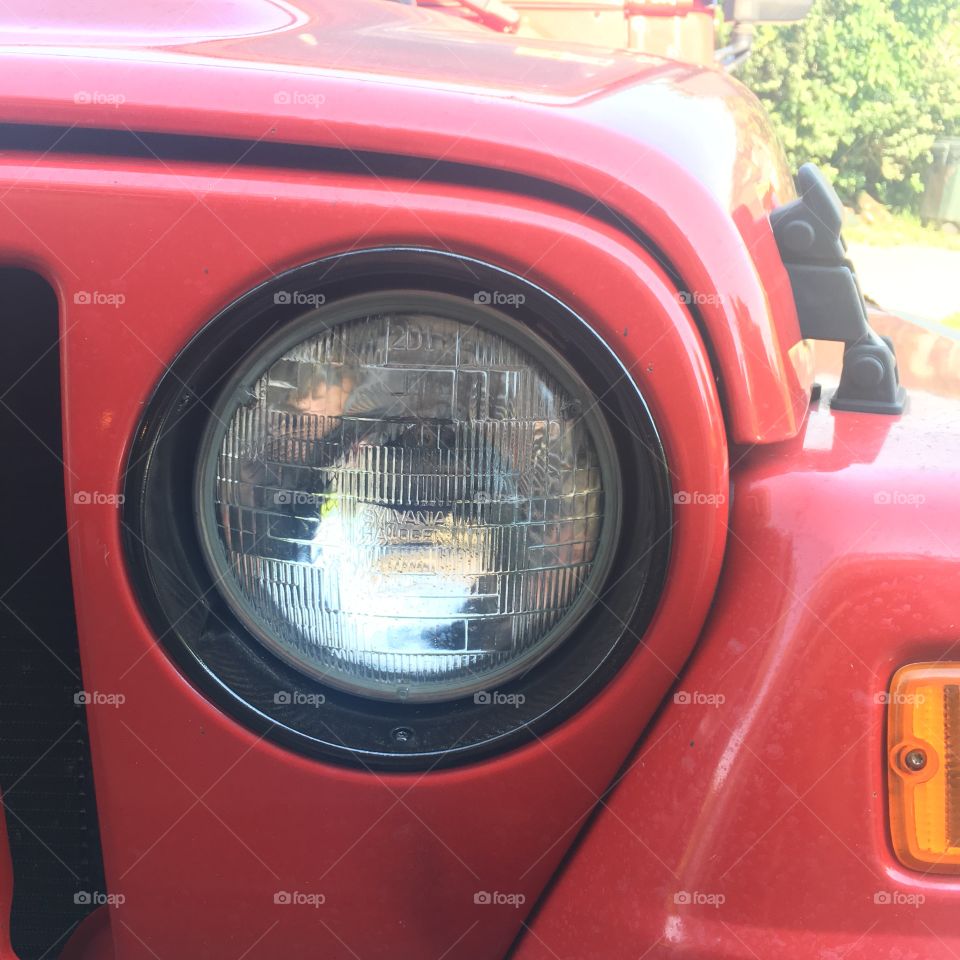 Jeep Wrangler head light. 