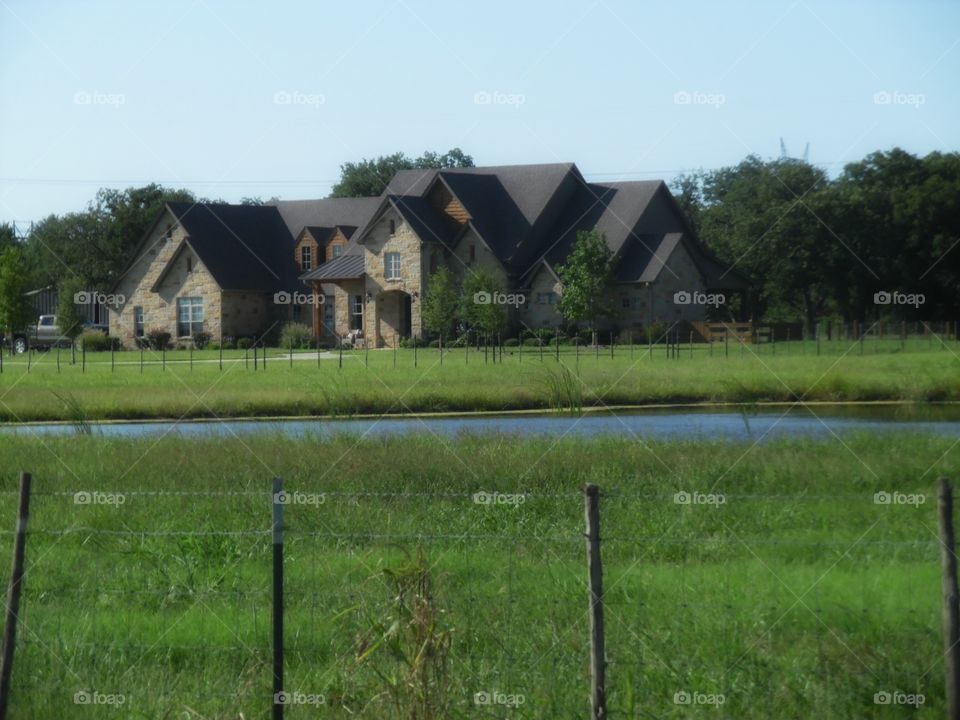 brand new home. This is a good picture of a Texas ranch that was built in the last few years