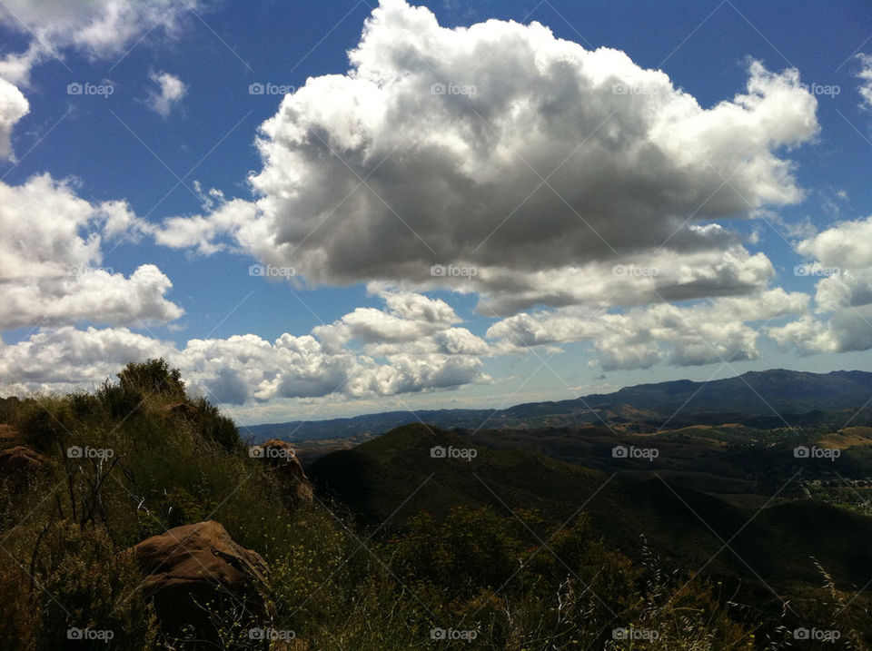 mountain clouds trees united states by illusionfactory