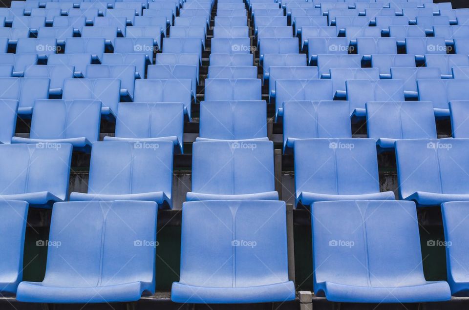 Blue color plastic stadium seating