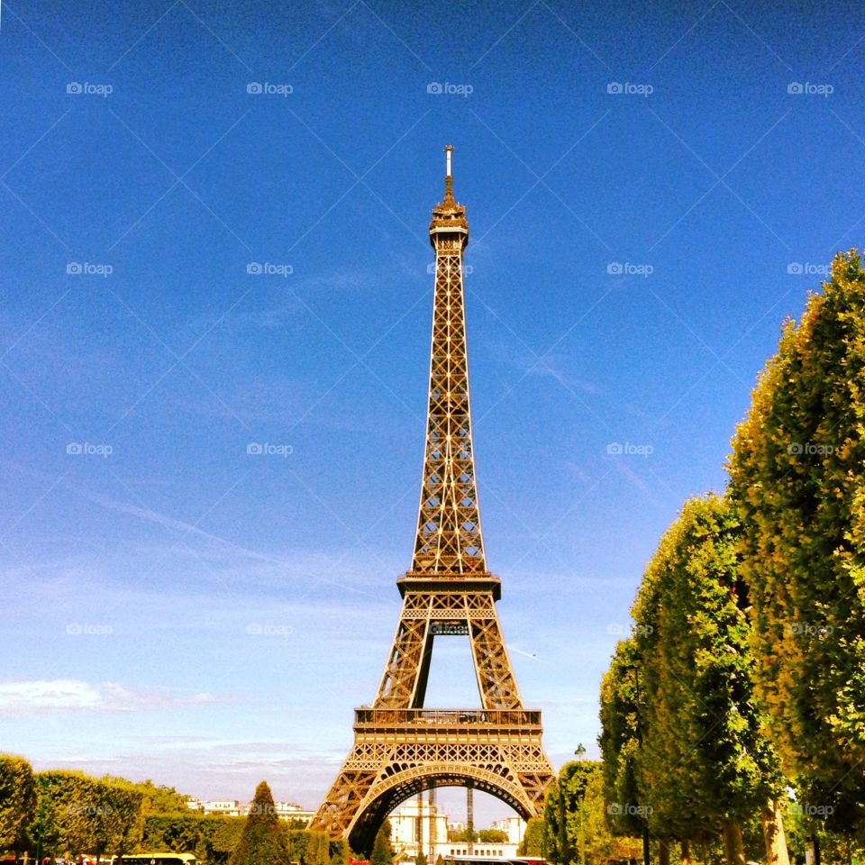 Ready to climb the Eiffel Tower 