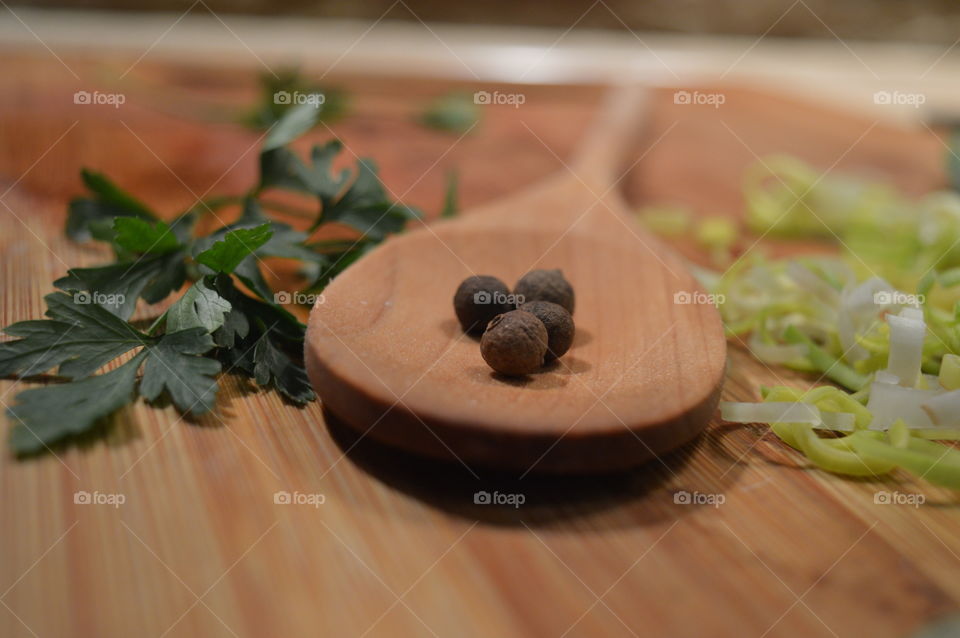 vegetables and spices to prepare a soup