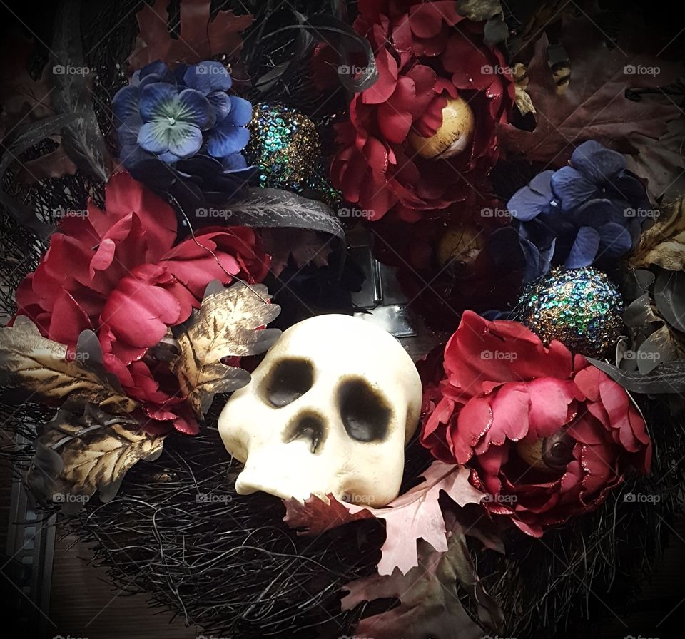 skull flowers