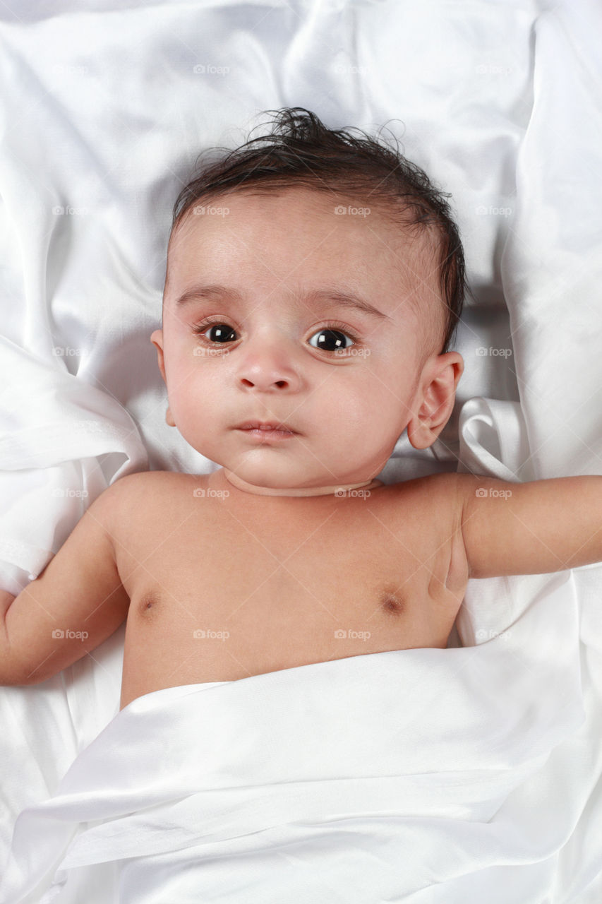 Cute Indian newborn baby boy