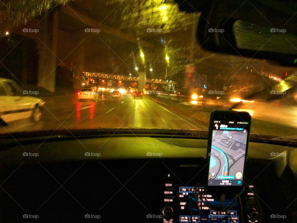Navigating a wet night