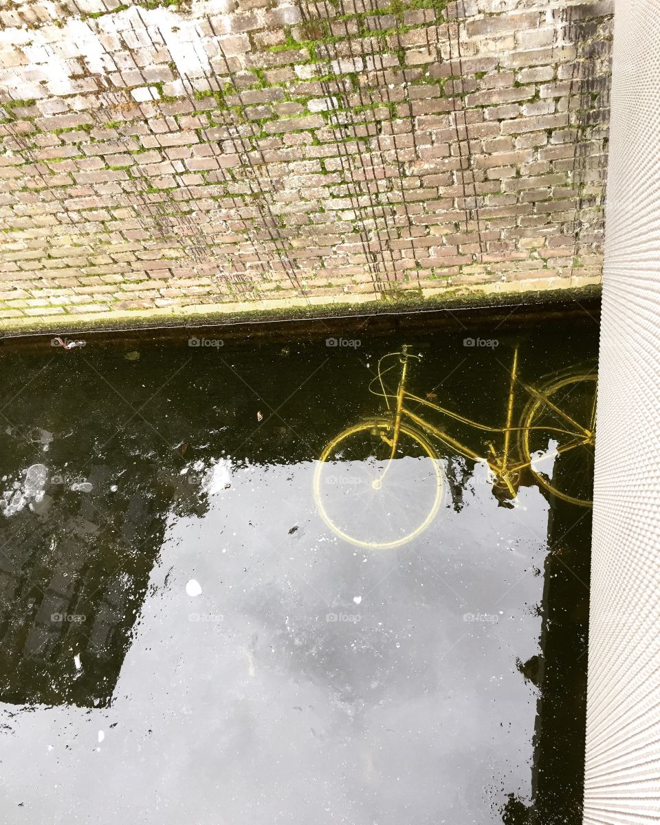 Bicycle in the water