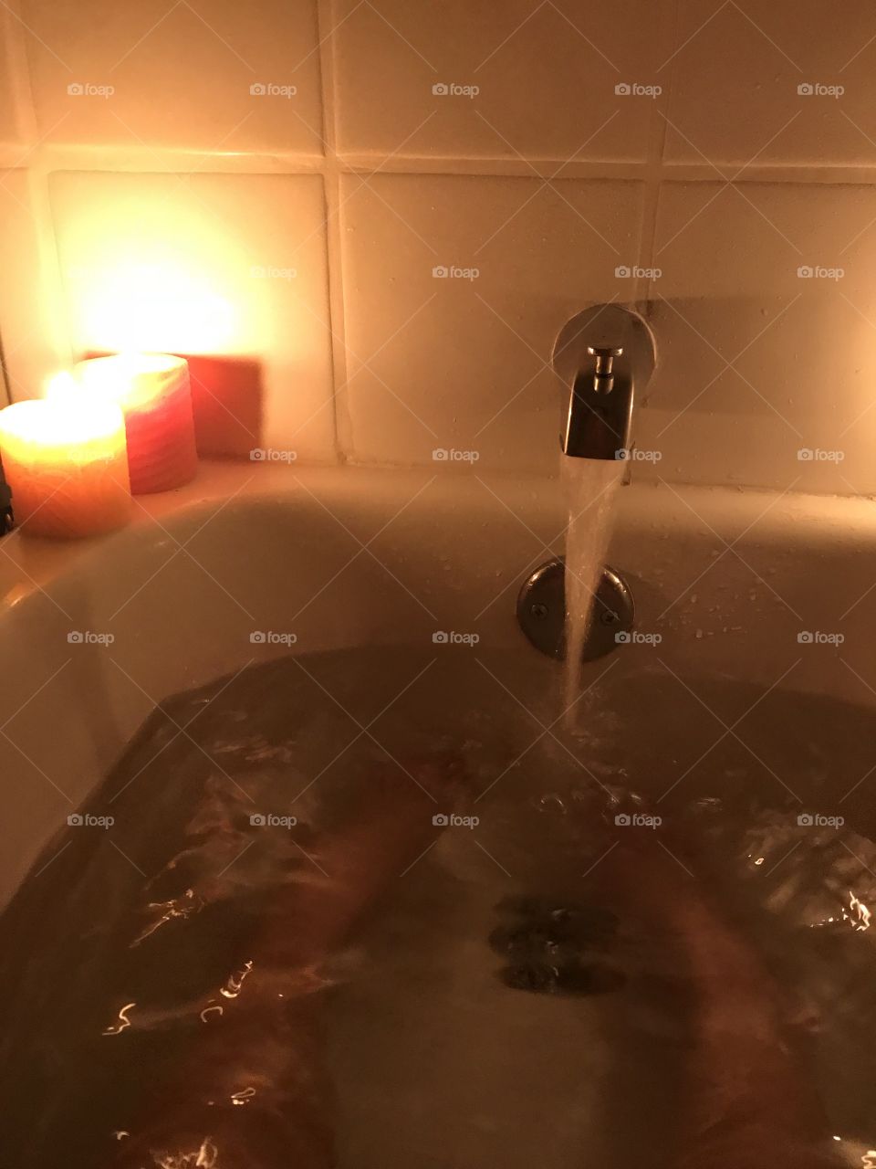 Candle light bath 