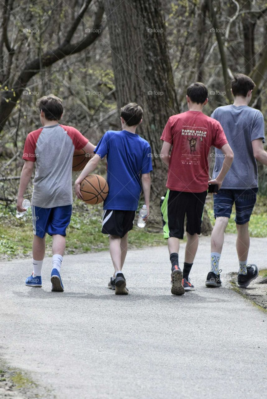 Off to Play Basketball