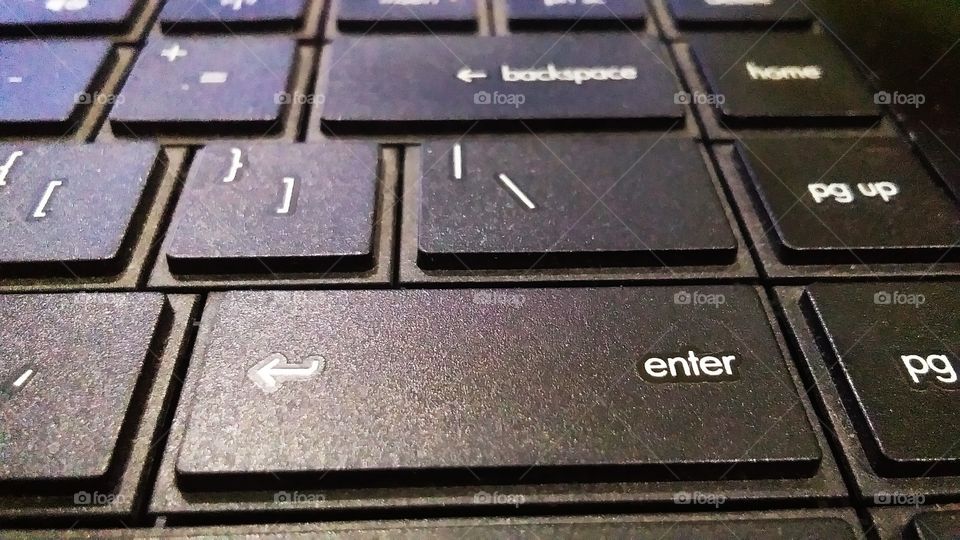 enter key or button on laptop keyboard