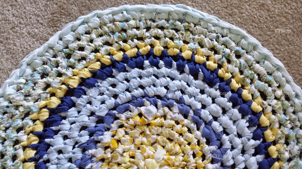 Crochet Rag Rug. one of a kind creations