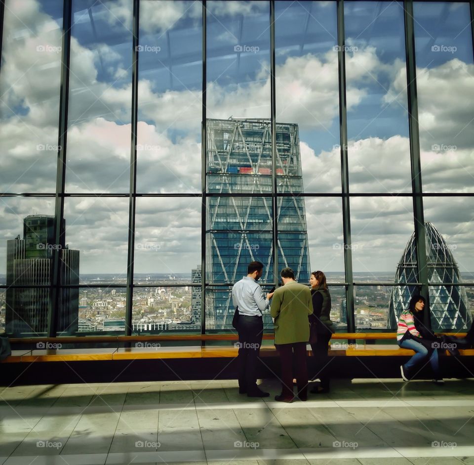 Group of people having a conversation