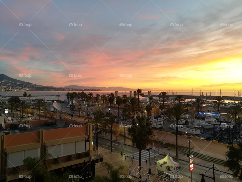 beautiful view of sunset