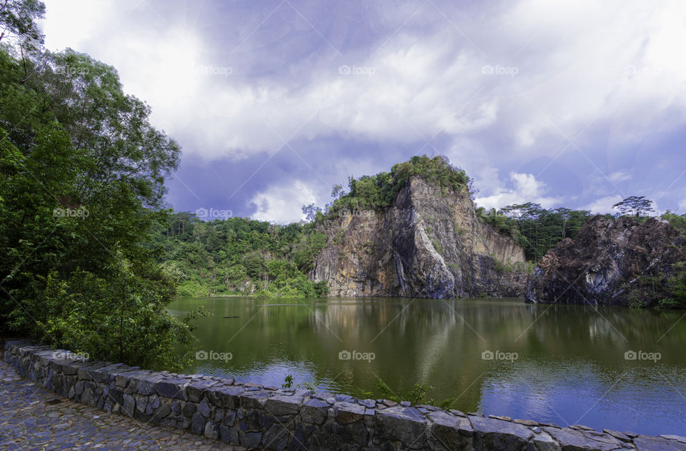 Beautiful scenery by the lake