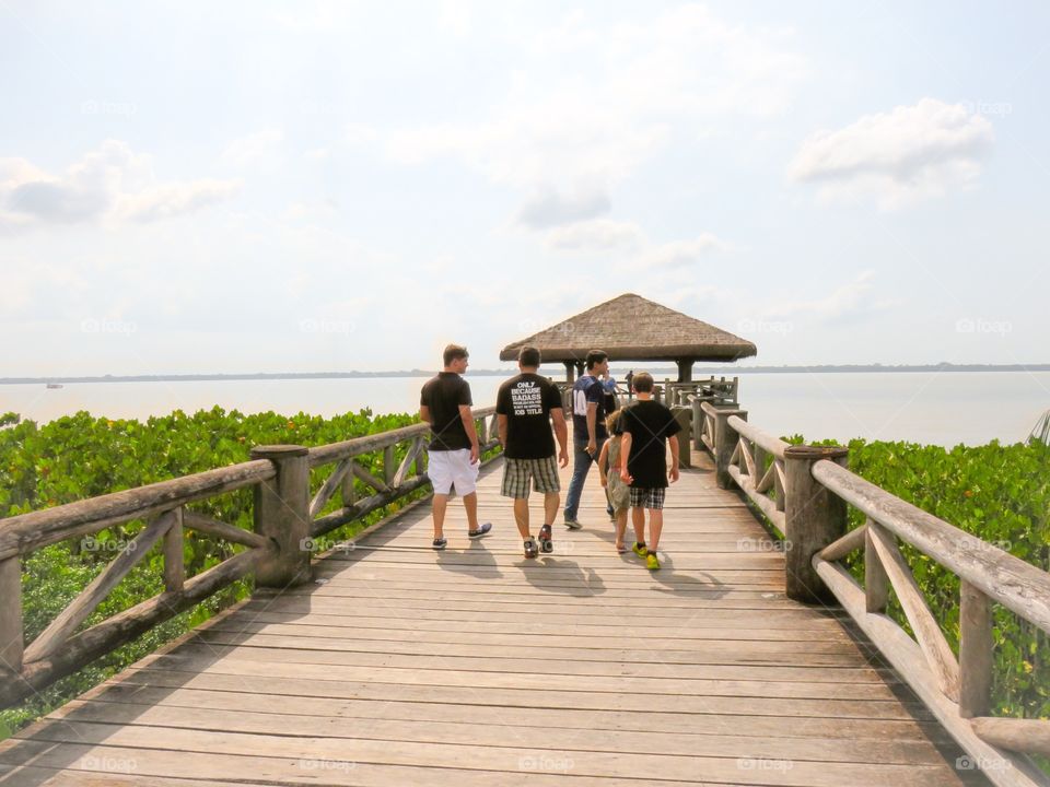 Walking in pier 