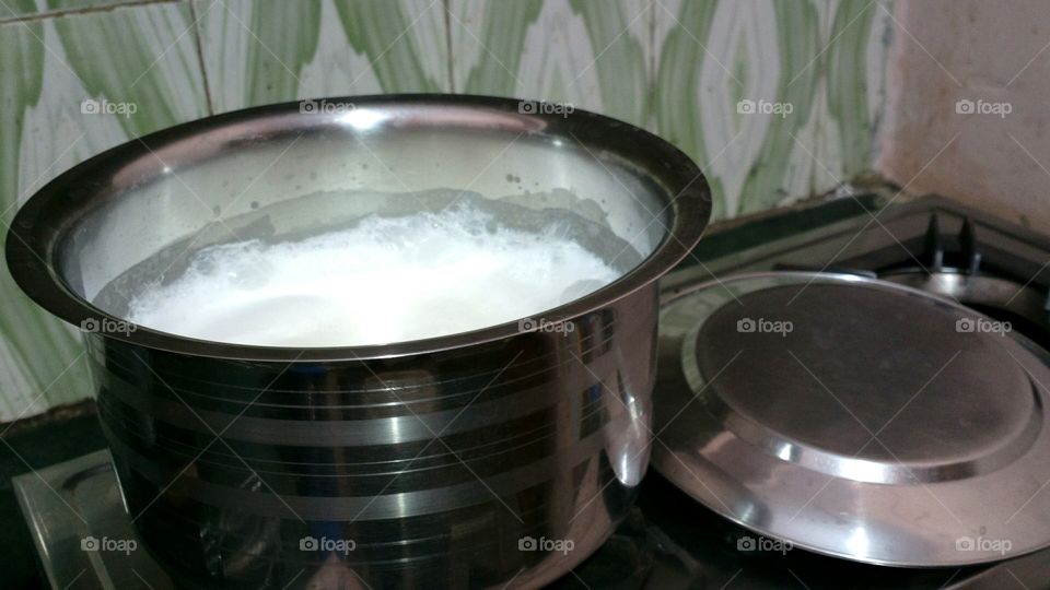 boiling milk
