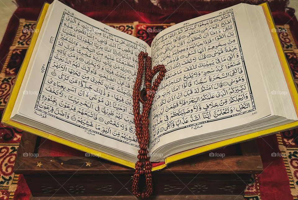 Quran Kareem with tasbih