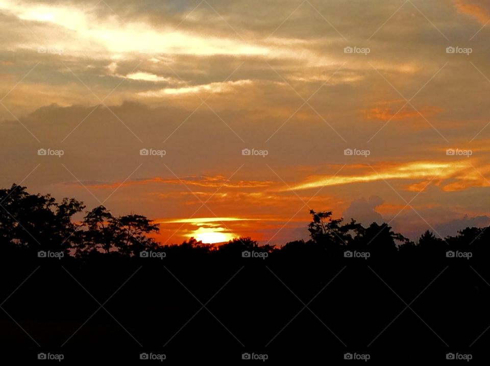 Dramatic sky during sunset