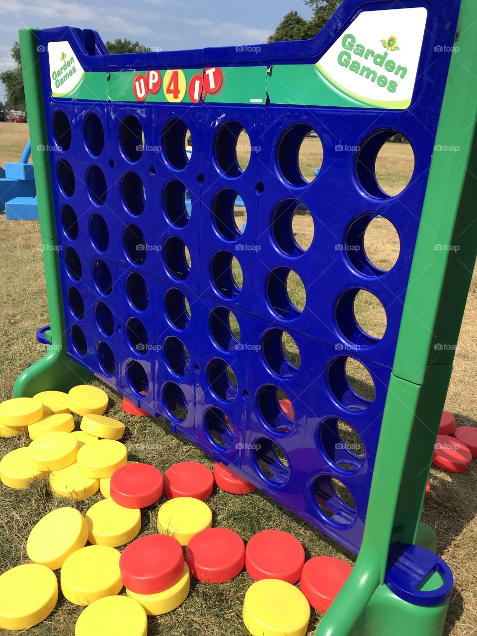 Giant outdoor game of 4 in a row