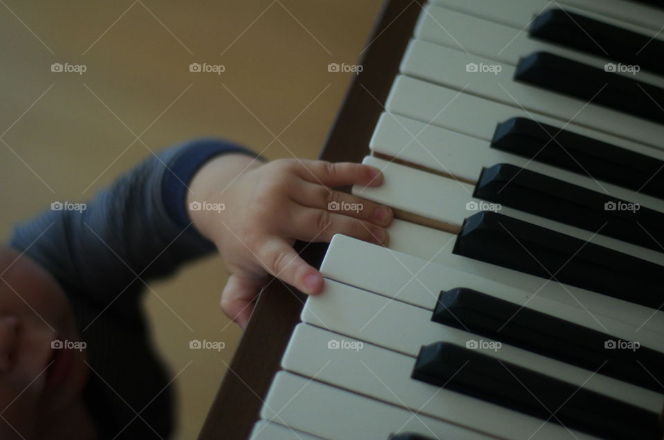 Person playing piano