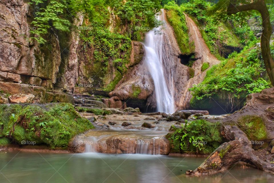 waterfall in jungle