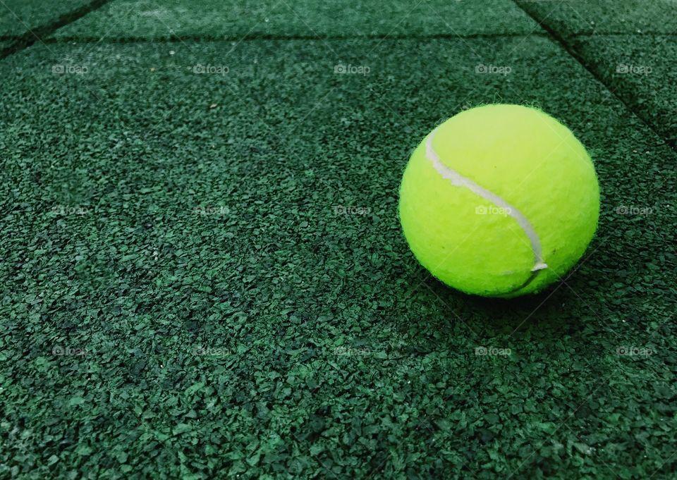 Close-up of tennis ball