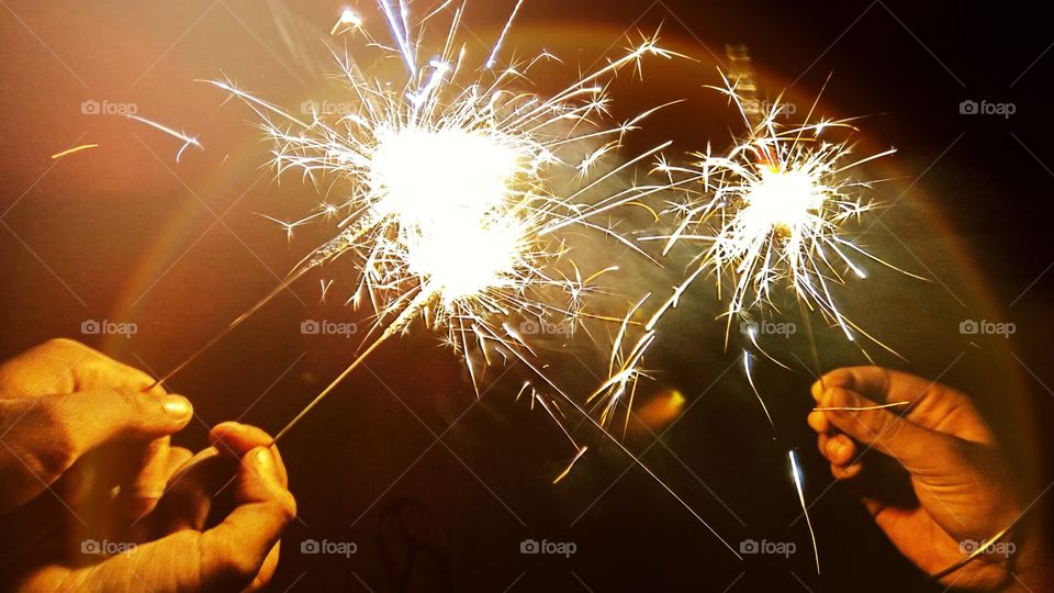Sparkler-playing with light
