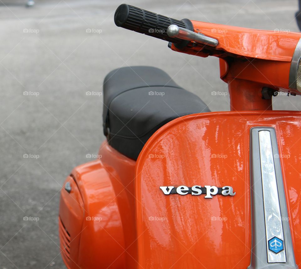 Orange Vespa