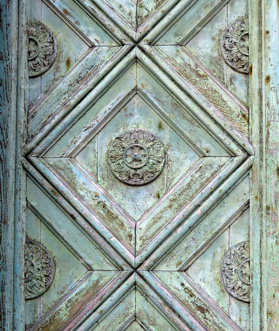 wooden old door