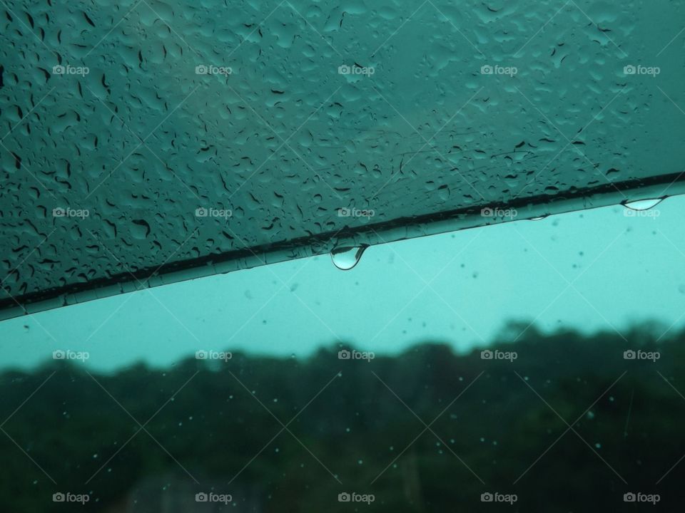 raindrop on car window
