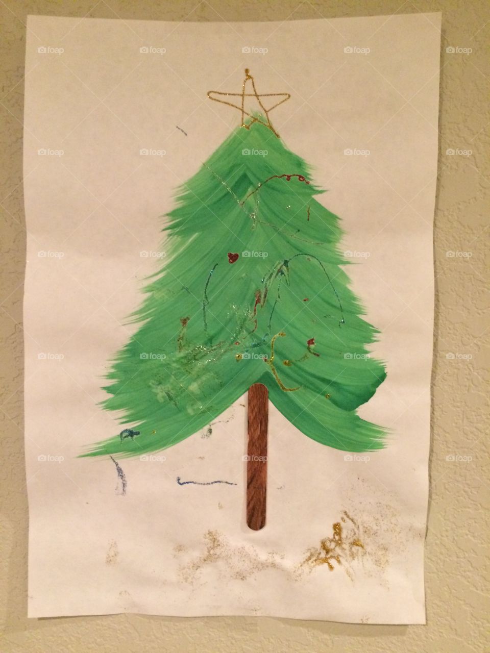 Christmas tree art