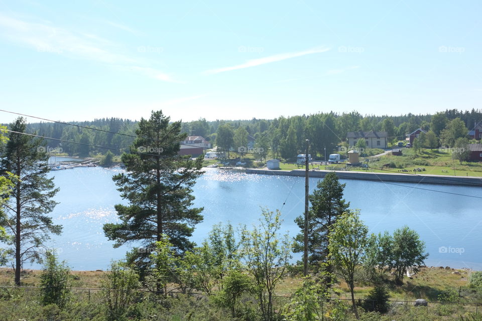 Water, No Person, Lake, Tree, River