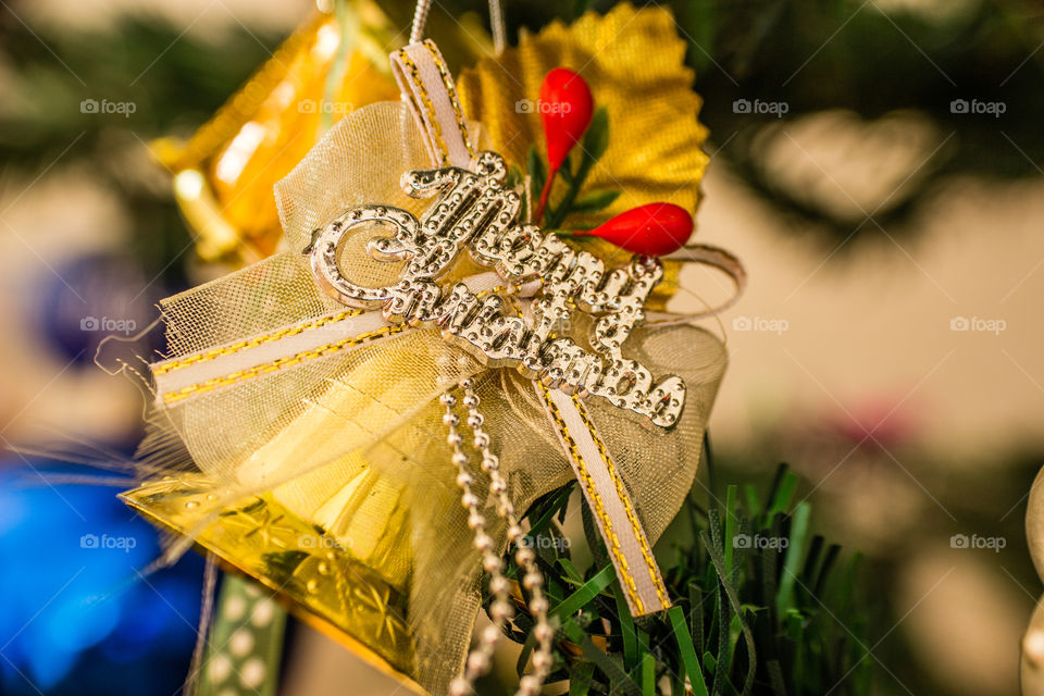 golden bell Christmas decoration
