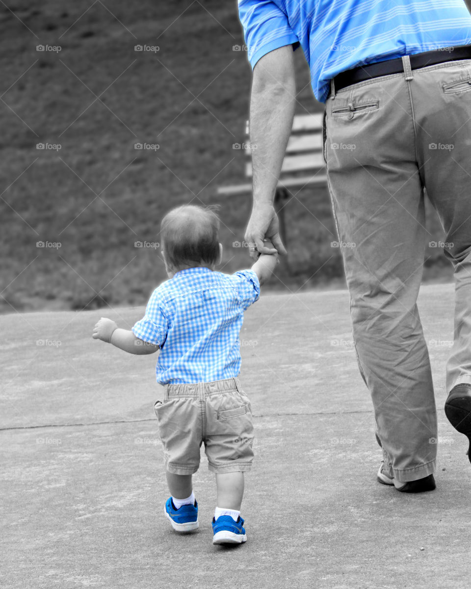 Walk with Me. One of my favorite little guys walking with his daddy through a park during our photo shoot. ❤️