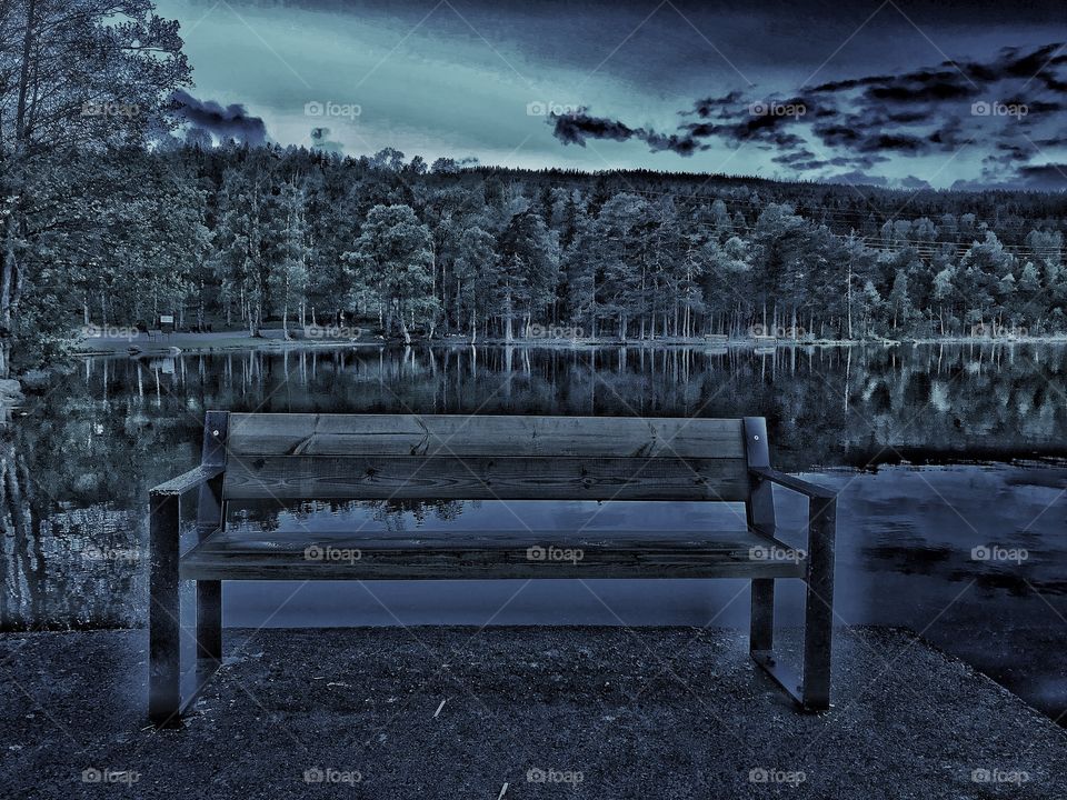 Artistic view of lake