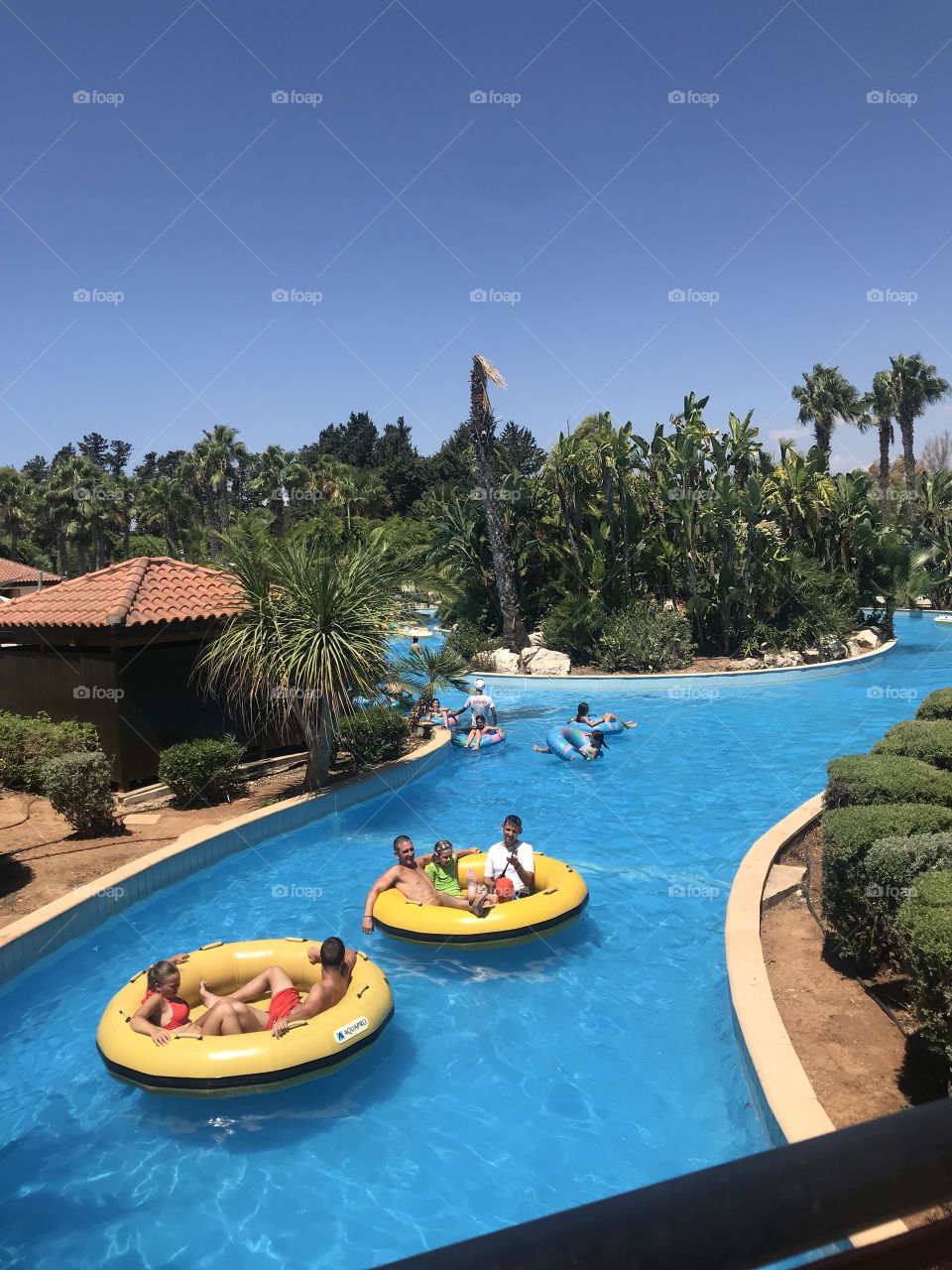 Fasouri waterpark in Cyprus and its lazy river 