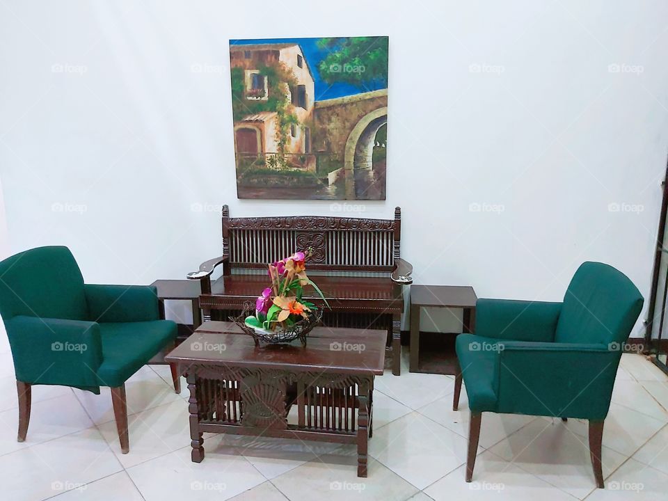 sofa set with center table