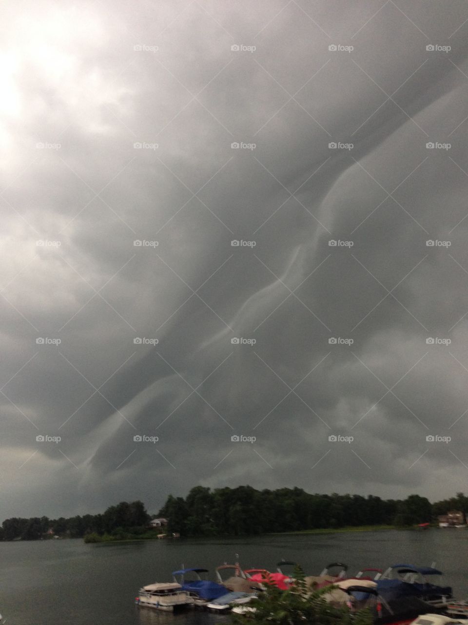 Wow cloud. A storm front wall cloud in michigan in July 