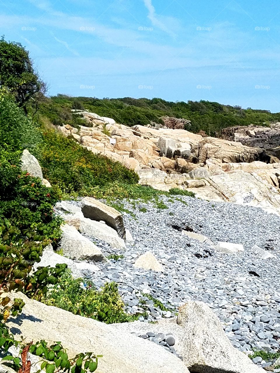 Rocky cliff on the beach
