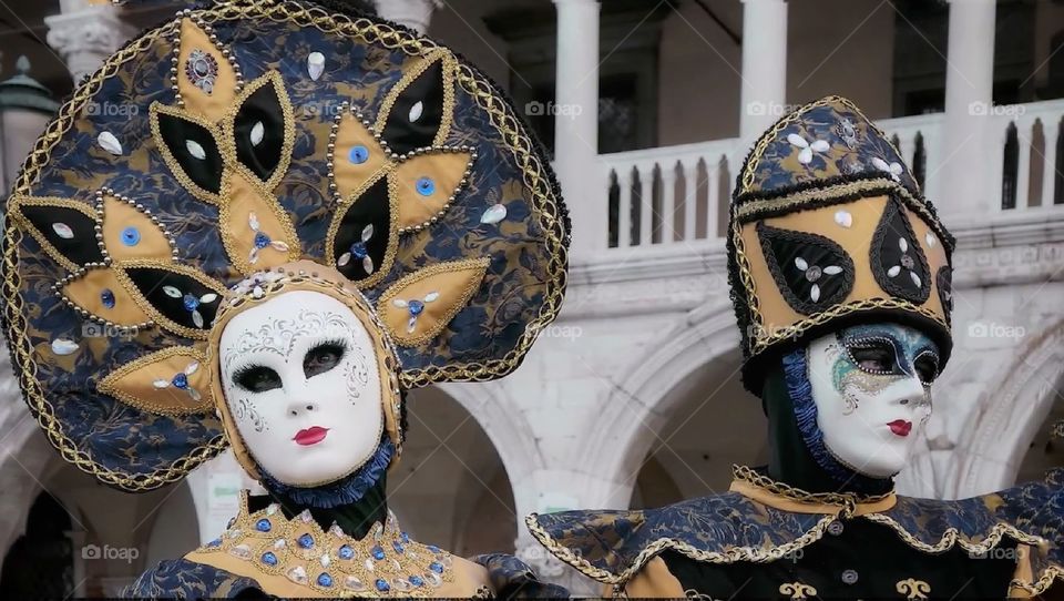 Carnevale di Venezia. Maschere in posa.