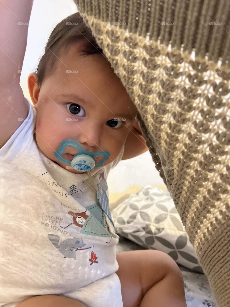 Adrian playing peekaboo 