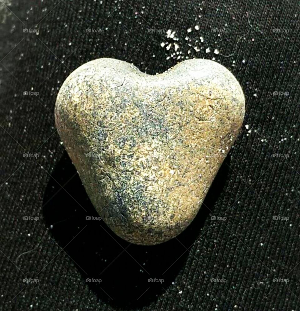 Heart shaped pebble. Littlehampton, UK...