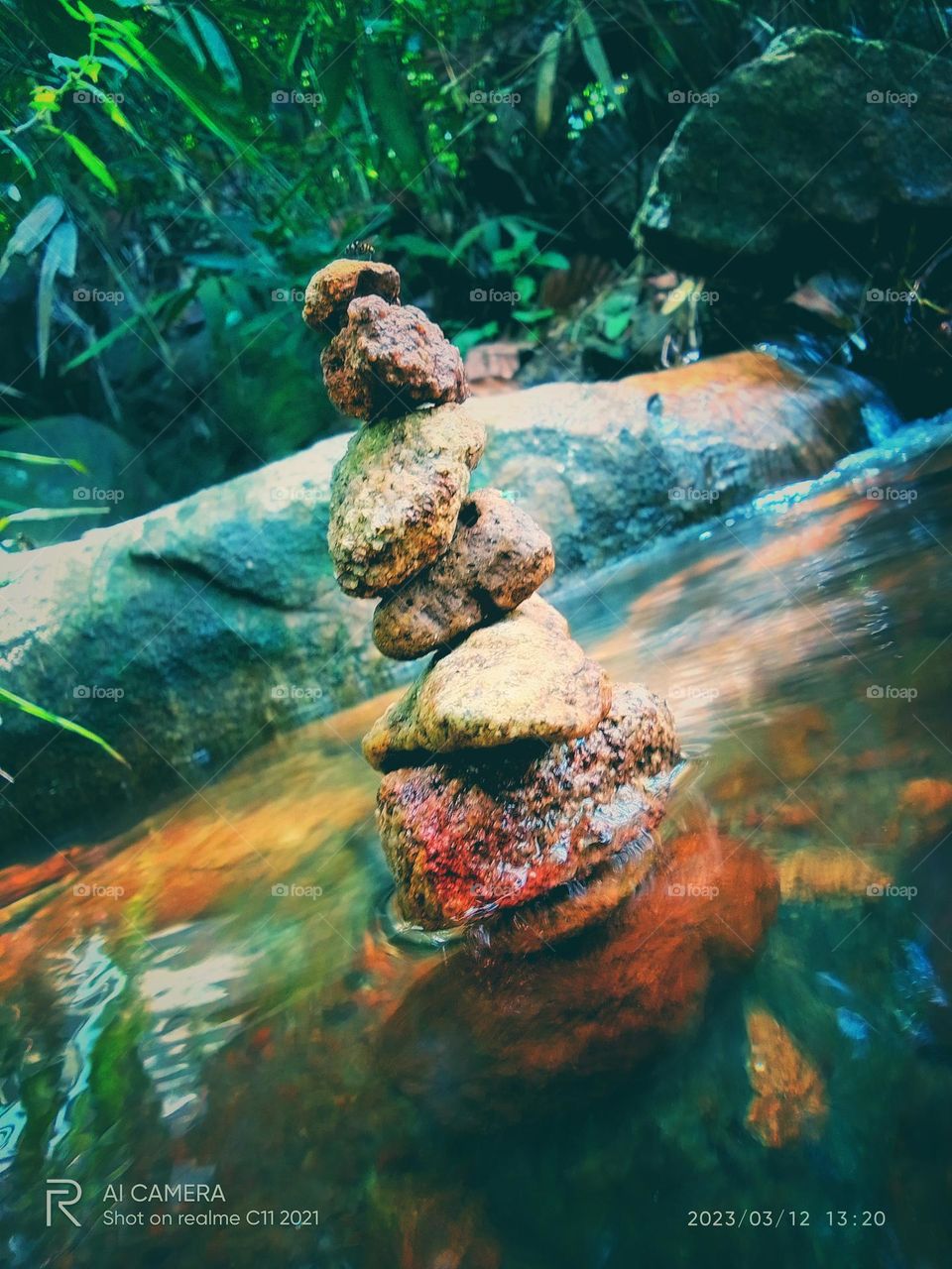 Sri lanka beautiful natural waterfall