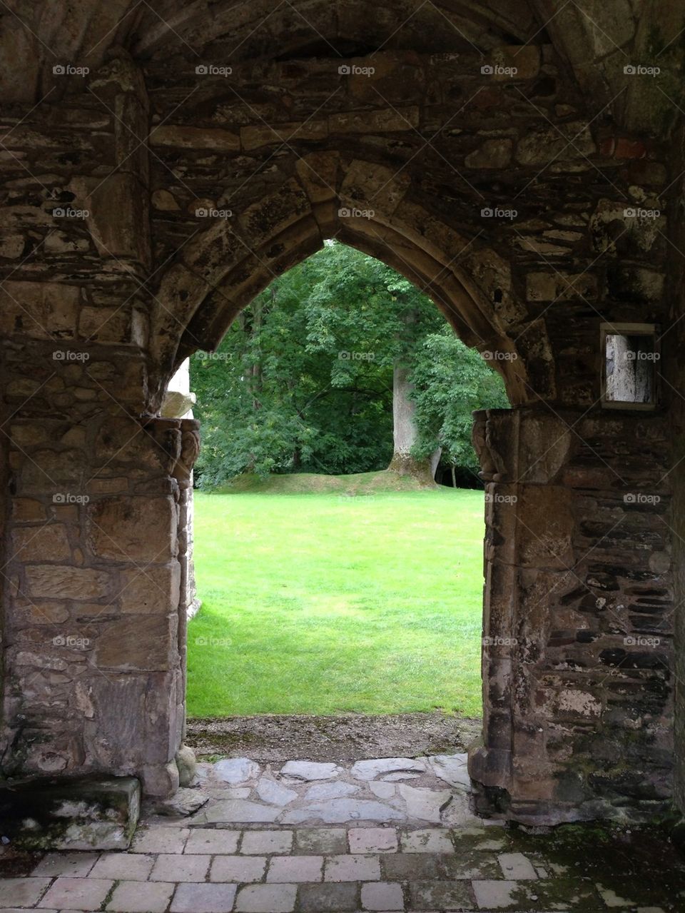 Stone doorway Valle Crucis Abbey