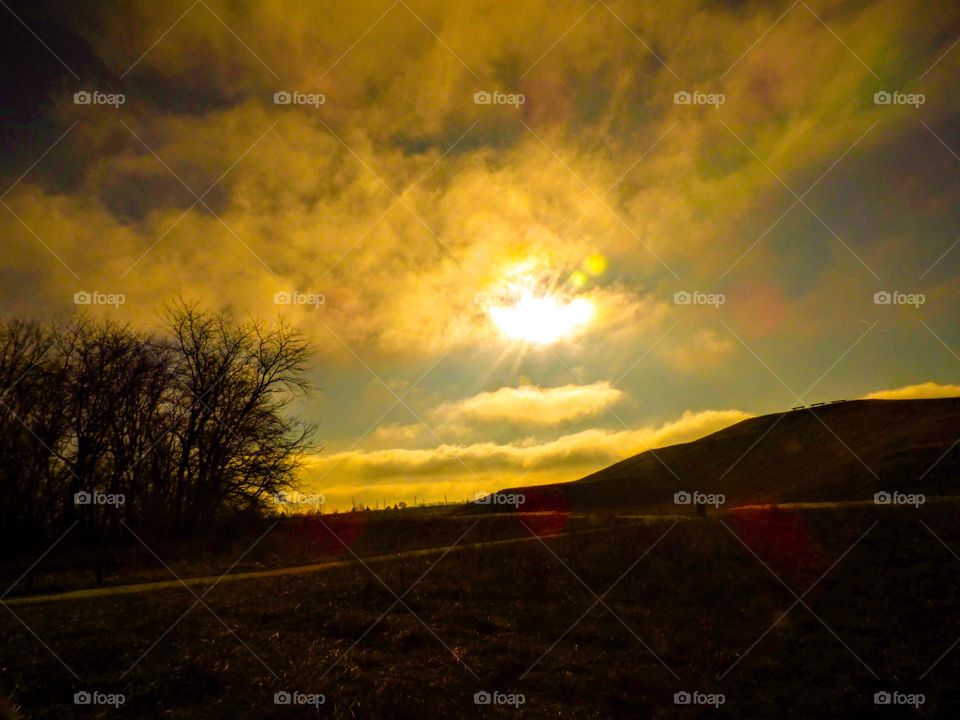 Sunset in the country 