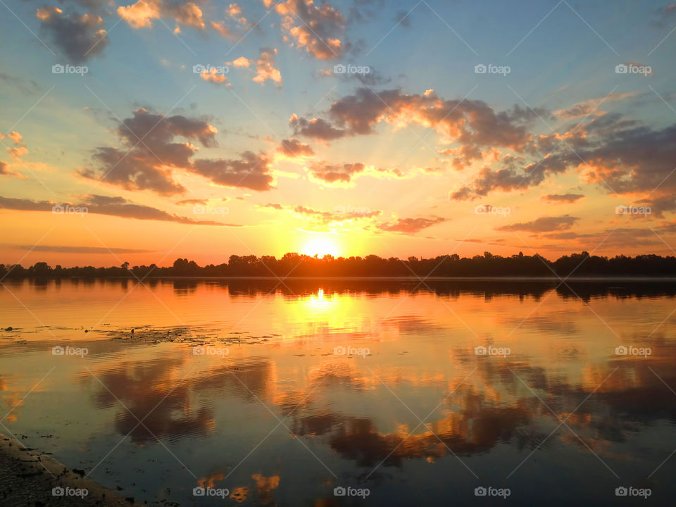 beautiful reflection in the water